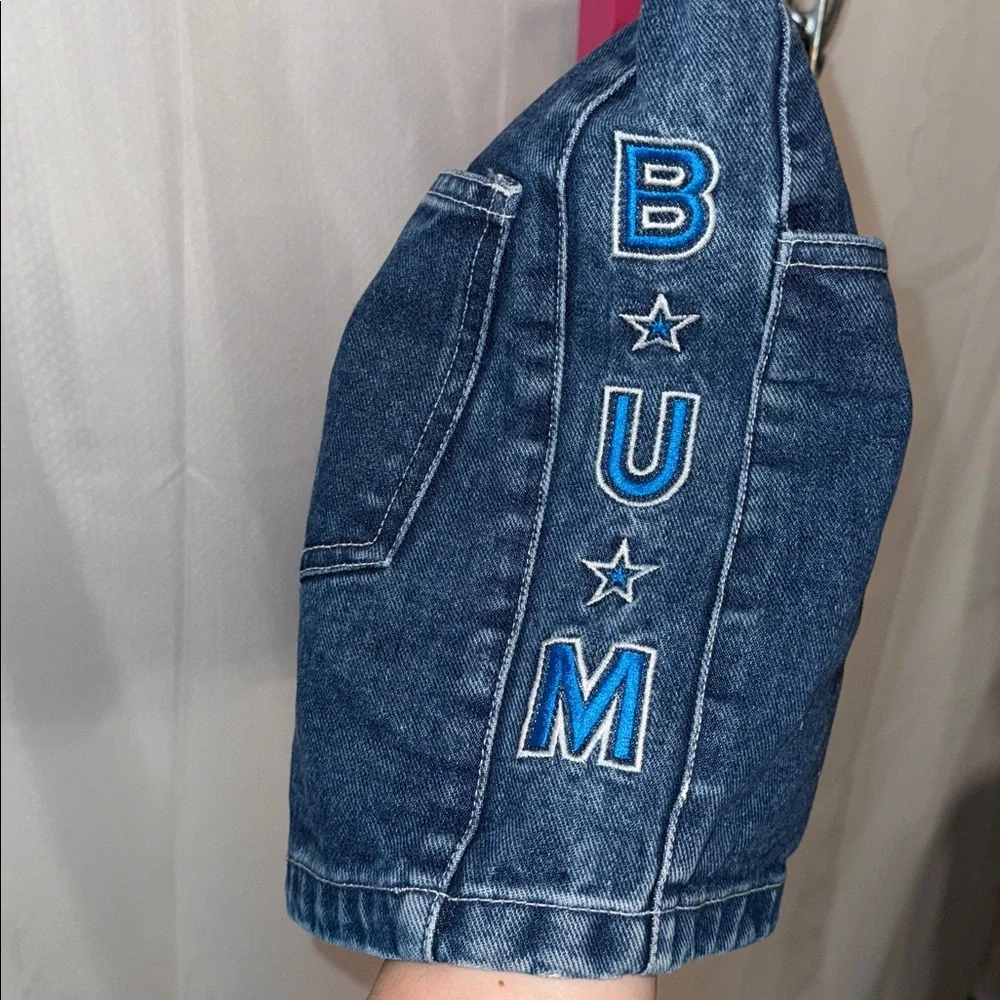 Equipment‎ Blue Denim Shorts Y2K Buttonfly